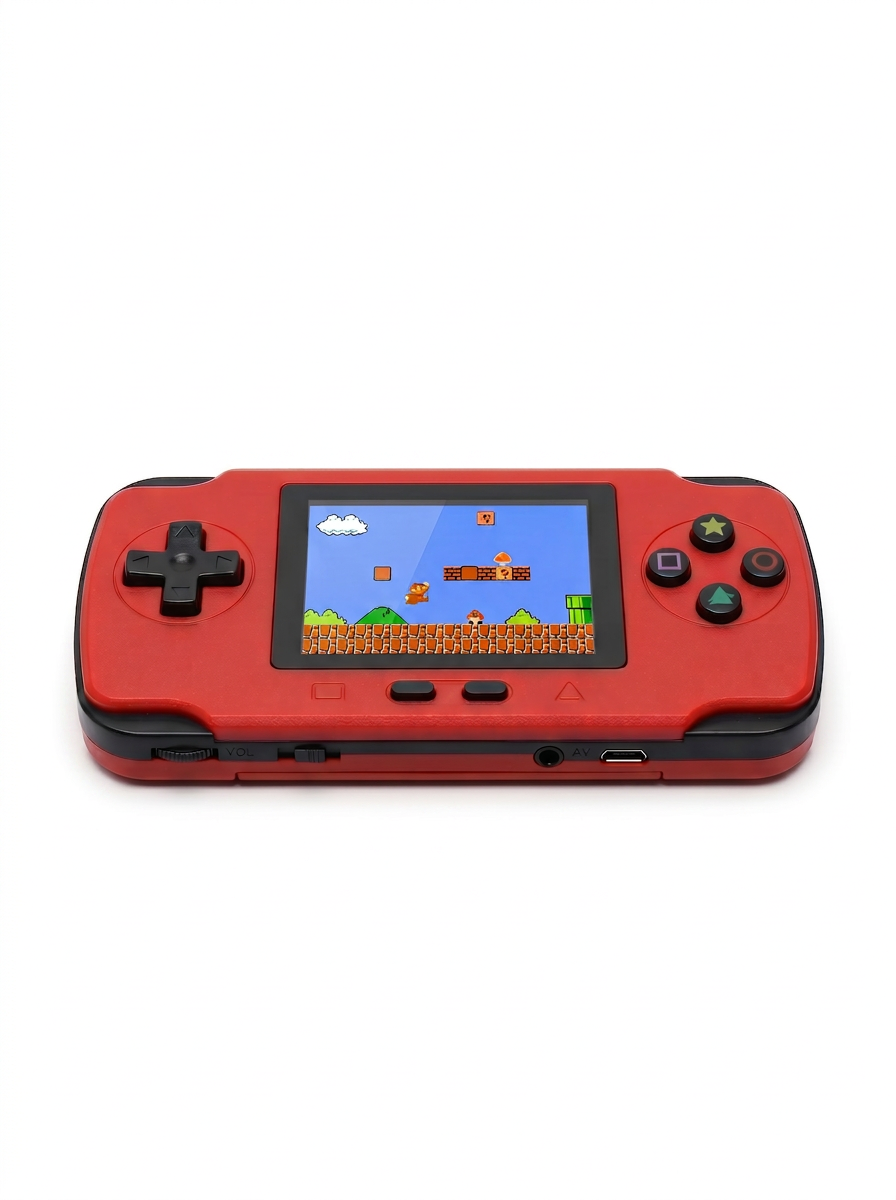 Portable retro gaming console designed for handheld arcade gaming and classic entertainment.
