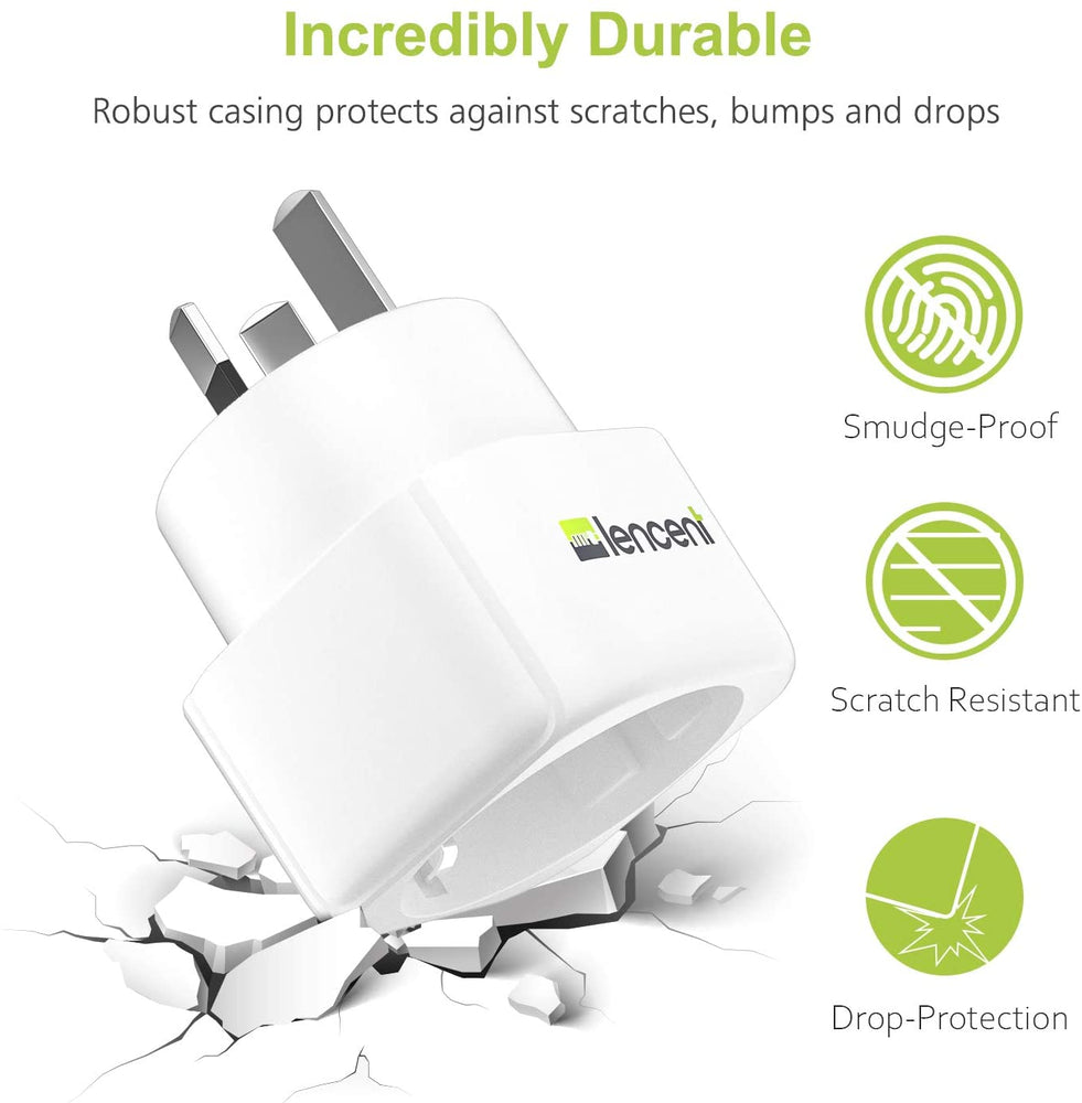 2 Pack Europe to AU Plug Adapter, LENCENT European to AU Adapter, Australia Outl