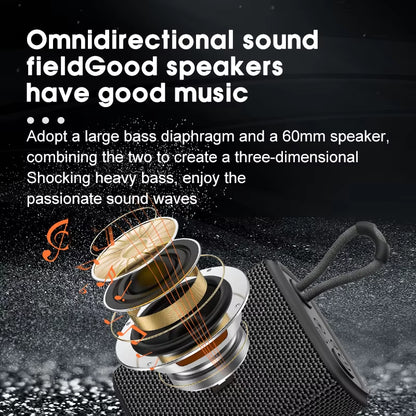 EBS-300 5W Mini Portable Bluetooth Speaker Fabric Mesh TF Card Music Box IPX6 Waterproof for Phone PC Taplet Palyer