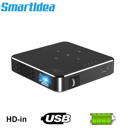 New Mini Dlp HD Projector Support 1080P Build in Battery Capacity Wired Phone Mirroring Proyector Home Theater Beamer
